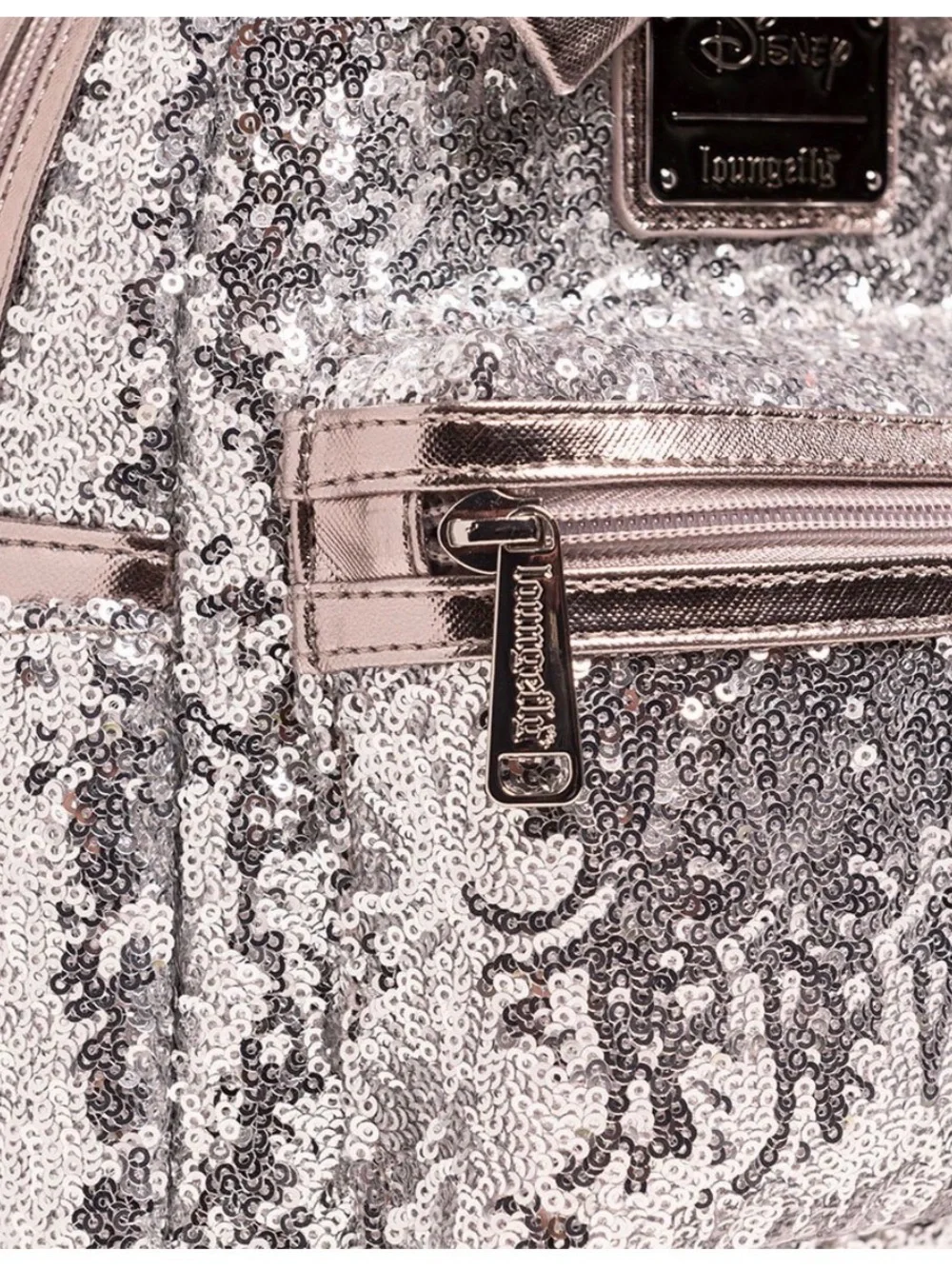Loungefly Gray Sequin Minnie Mouse